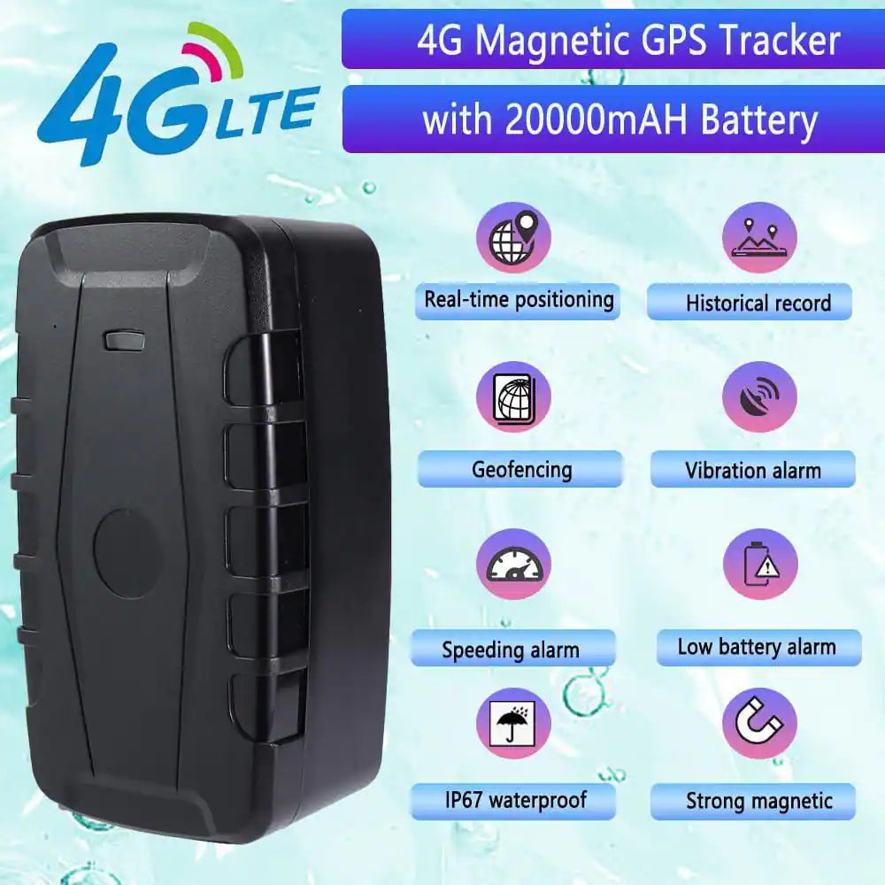 20000Mah Car GPS Tracker Device Real-Time Precise Location Tracking Magnetic Waterproof Multiple Alarm App