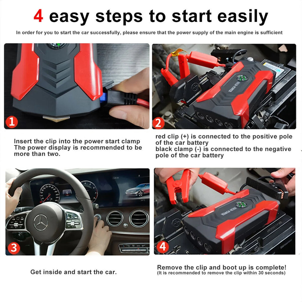 Lierhyt LED Flashlight 99800 Mah 12 V Car Jump Starter
