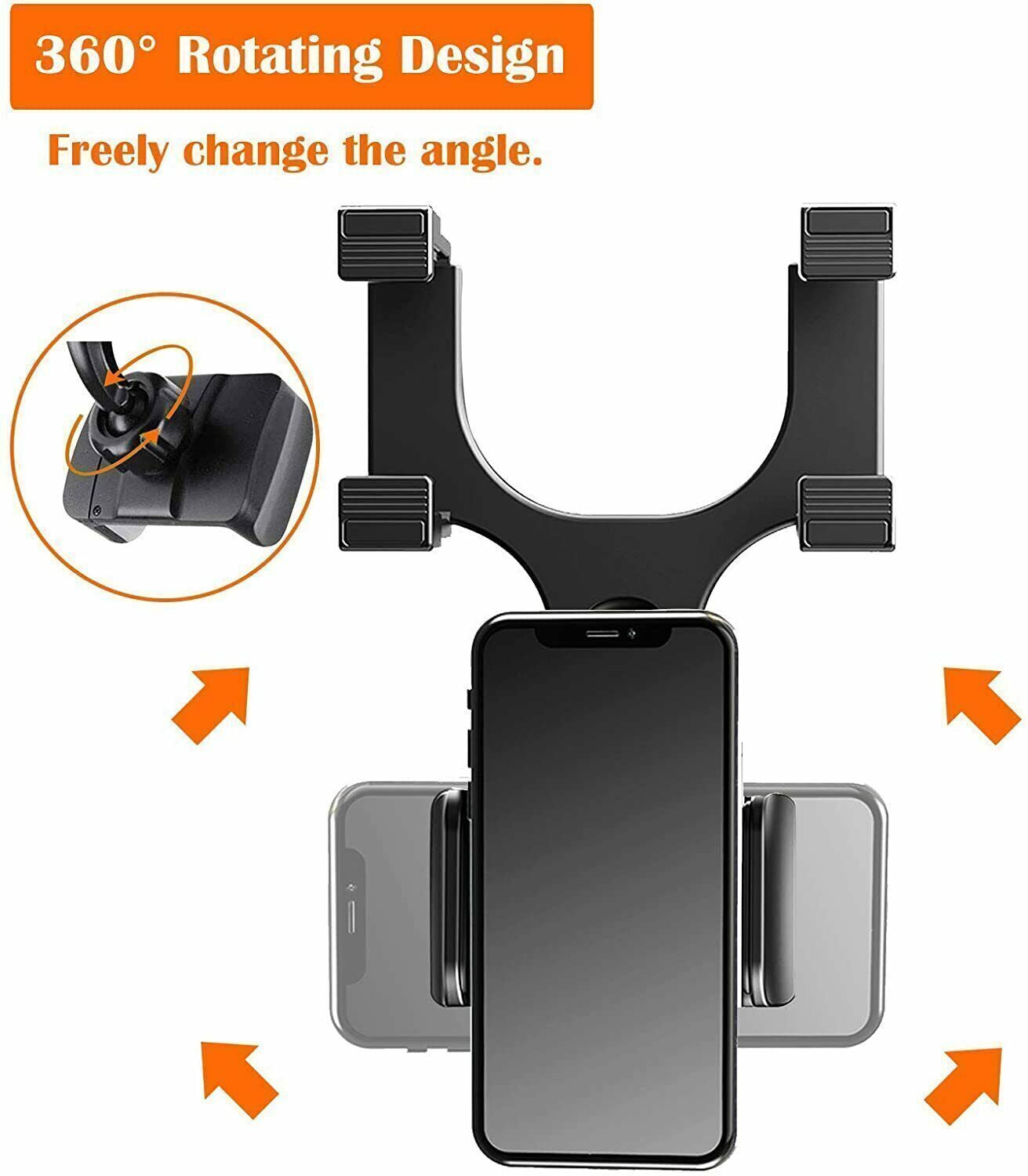 Universal 360° Rotatable Car Phone Mount Holder for Mobile Devices