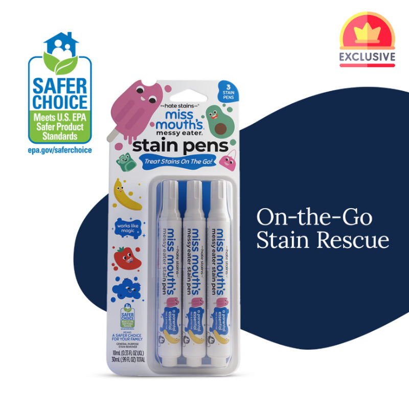 Gentle Stain Treater Pen Set by Miss - Ideal for Baby Messes, 3 Pack