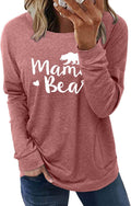 ONLYSHE Womens Crewneck Sweatshirt Casual Loose Fitting Tops Long Sleeve T Shirt