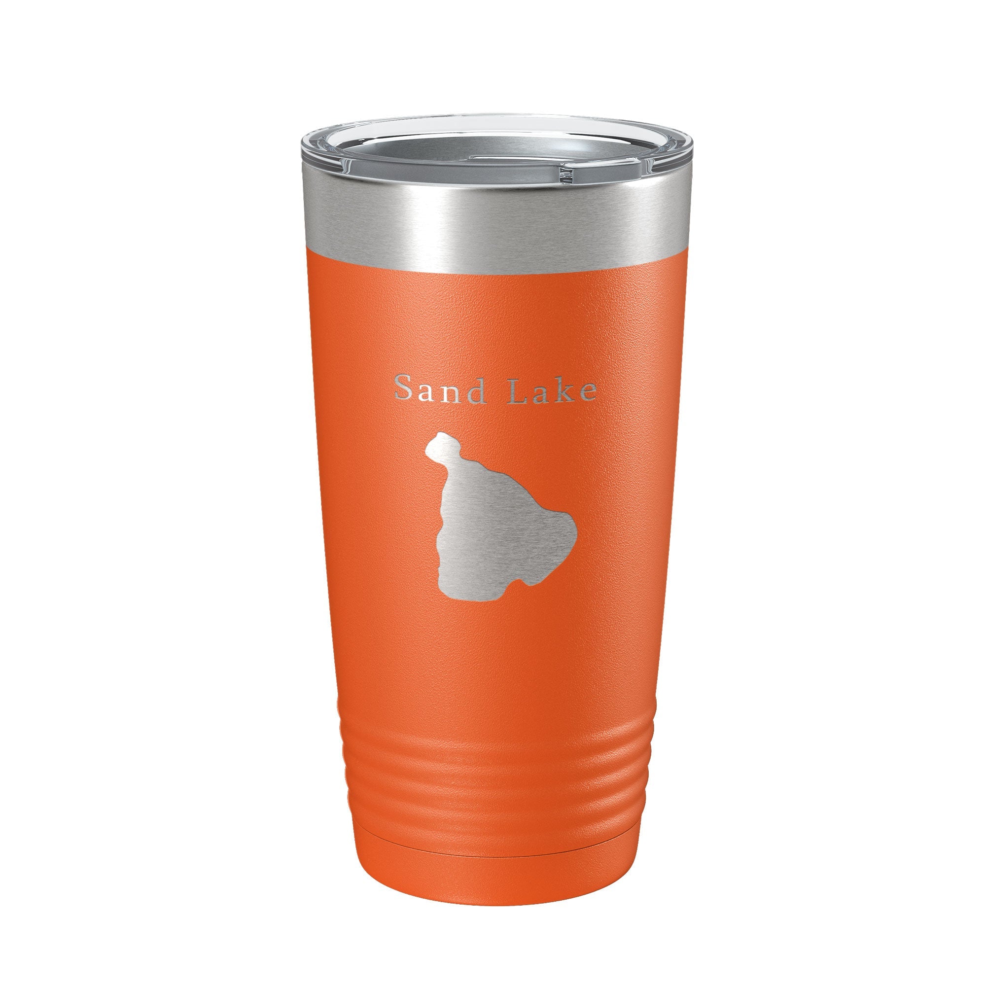 Sand Lake Map Tumbler Travel Mug Insulated Laser Engraved Coffee Cup Michigan 20 oz
