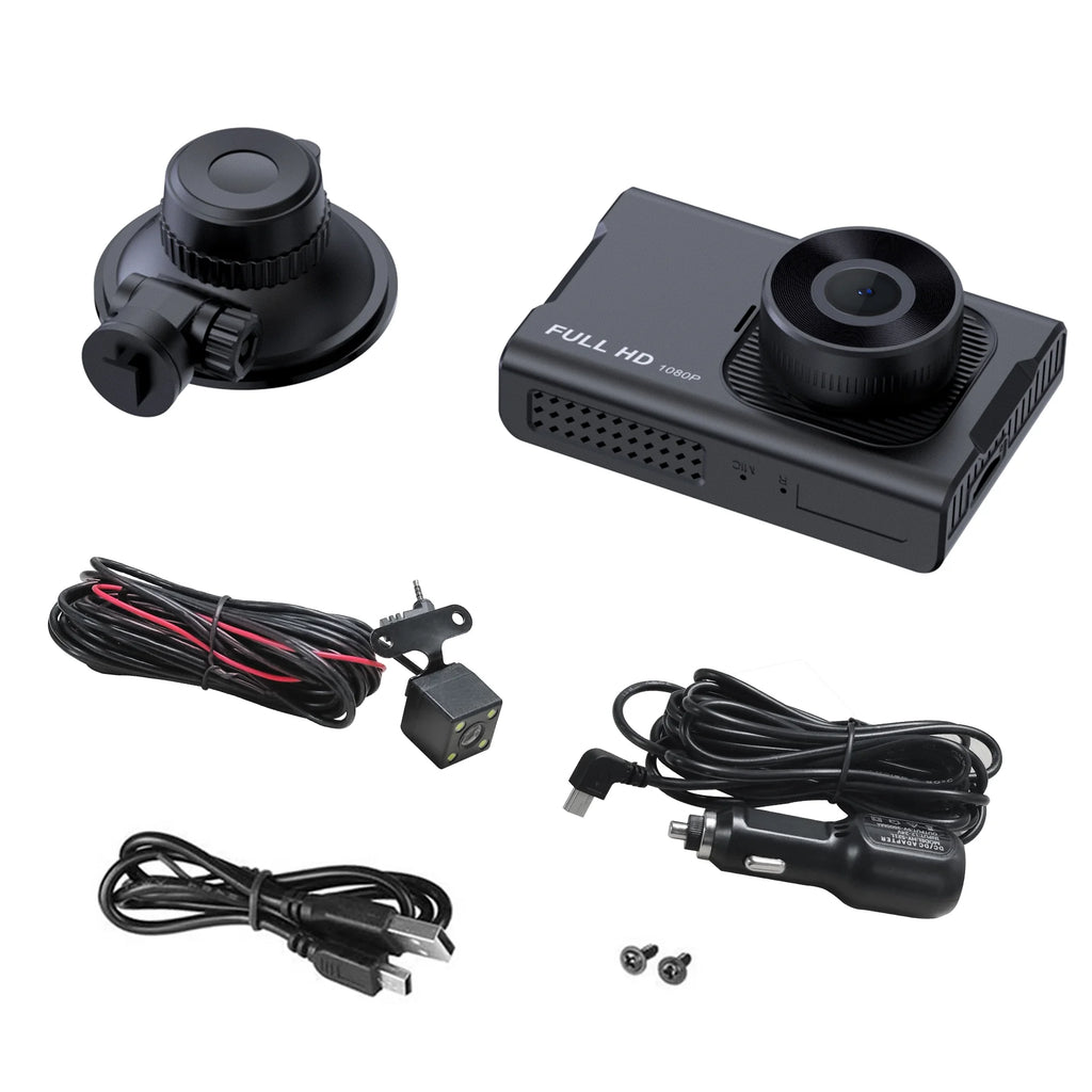 NEXPOW Dash Cam Front and Rear, 1080P Full HD Dash Camera, Dashcam with Night Vision, Car Camera with 3-Inch LCD Display, G-Sensor, Loop Recording, WDR