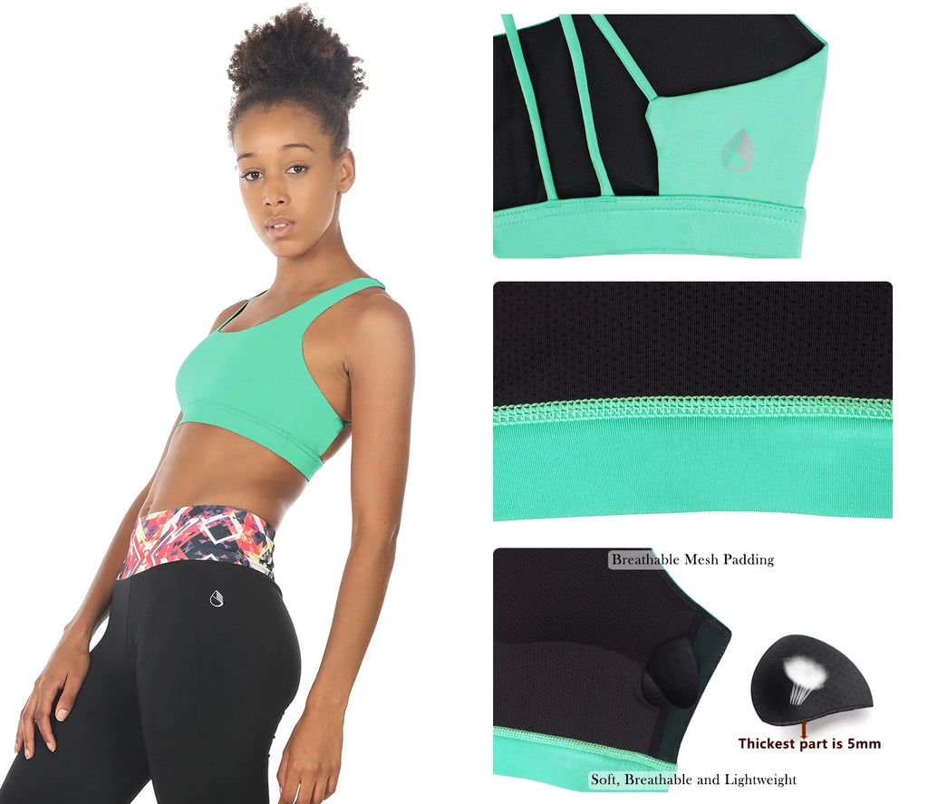 Brasier Deportivo Acolchado Con Tiras Tops De Yoga Ropa Deportiva Ropa De Entrenamiento Para Mujer