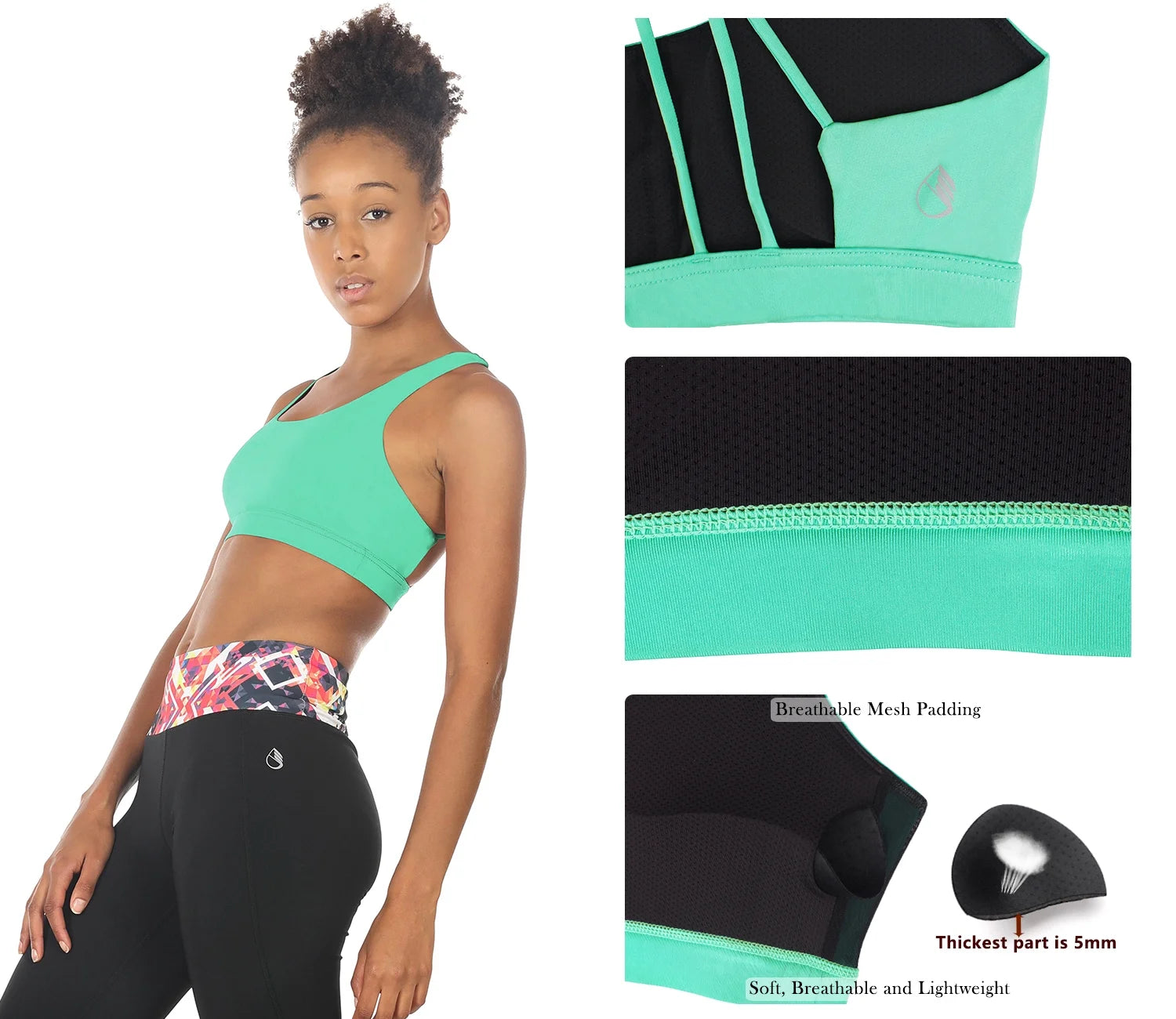 Brasier Deportivo Acolchado Con Tiras Tops De Yoga Ropa Deportiva Ropa De Entrenamiento Para Mujer