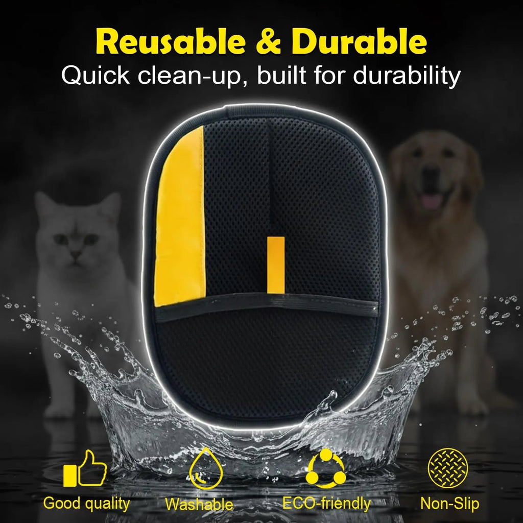 Electrostatic Pet Hair Removal Gloves - Reusable Grooming Gloves for Efficient Cat and Dog Hair Removal