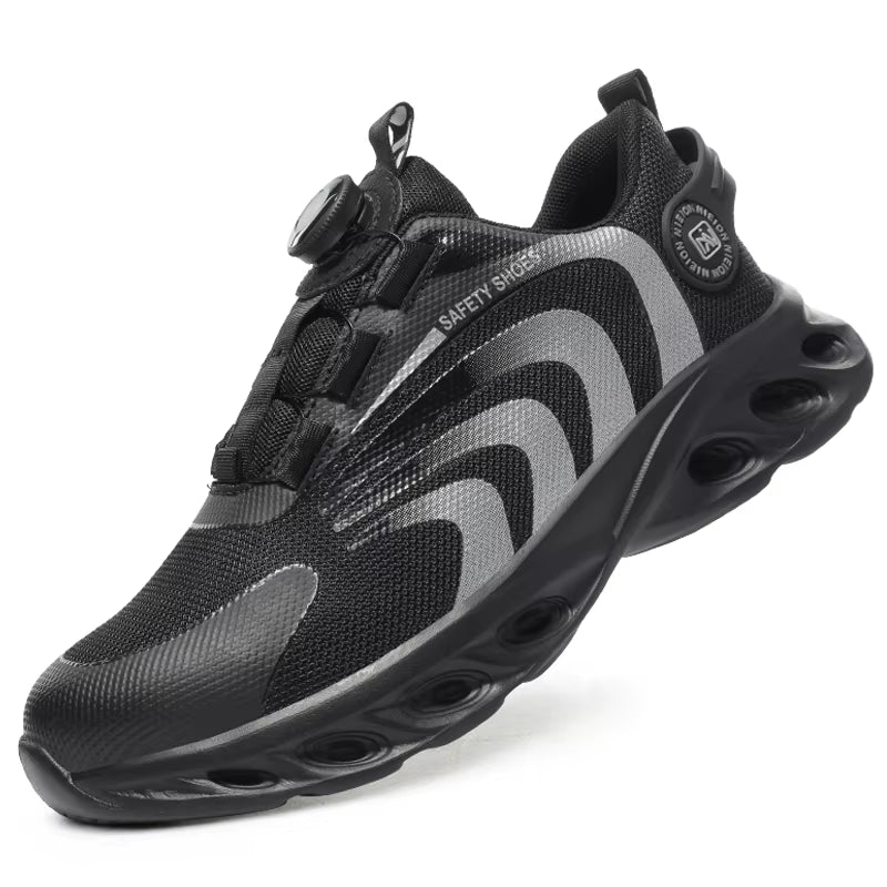 Lightweight Protective Work Sneakers with Steel Toe - Puncture-Proof & Anti-Smash Safety Shoes for Men