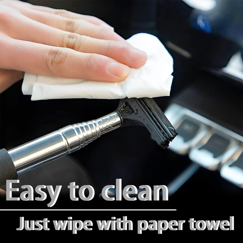 Ultimate Car Rearview Mirror Wiper & Telescopic Squeegee - Portable Water Cleaner for All Vehicles (Black)