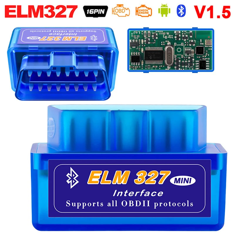 Mini Elm327 V1.5 Obd Driving Behavior Diagnostic Tool Bluetooth Interface Scanner Code Reader Tool Check Engine Diagnostic Tools