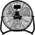 12 In. 3-Speed Metal High Velocity Heavy Duty Floor Fan in Black