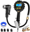 Bicycle Tire Inflator with Integrated Pressure Gauge for Presta and Schrader Valves