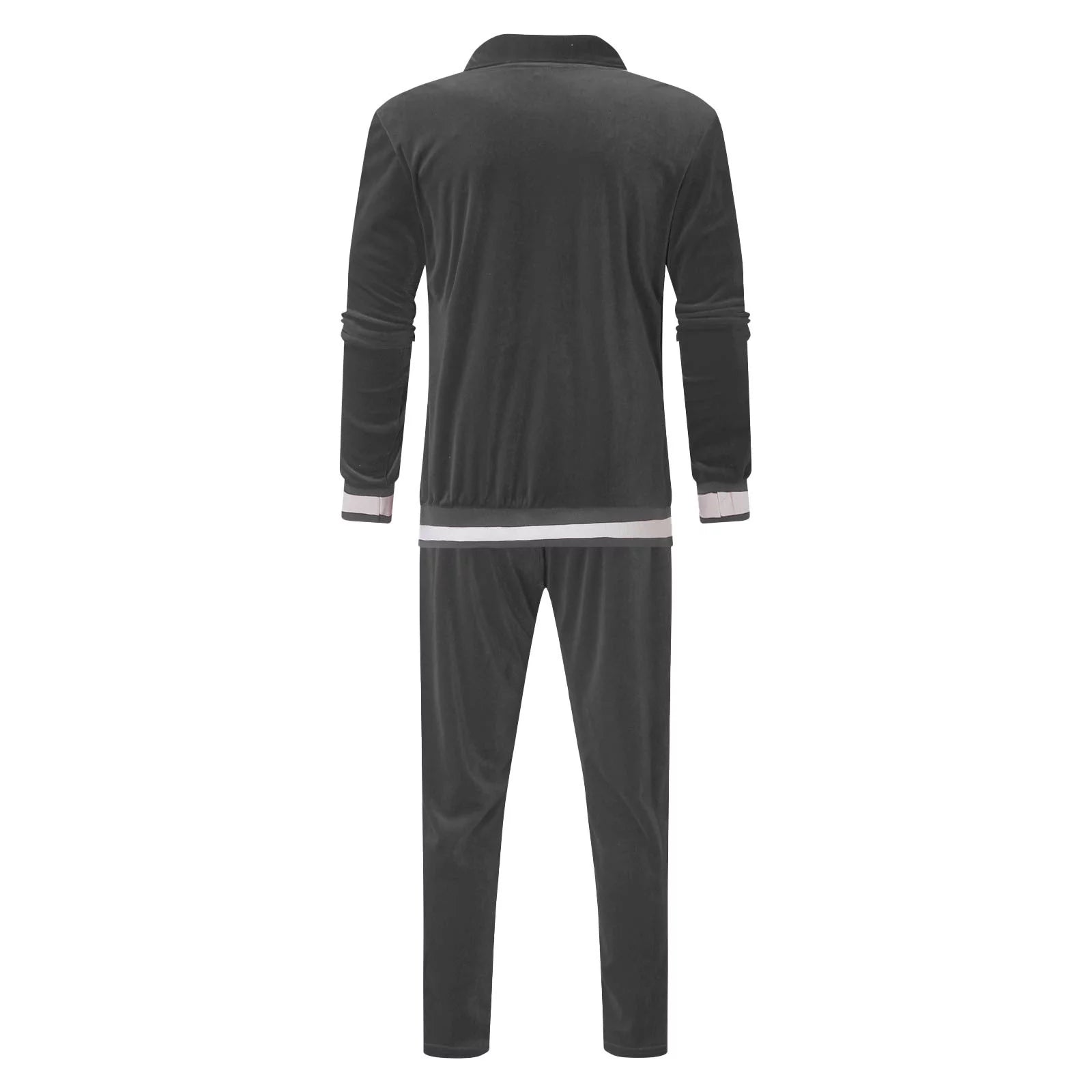 Conjunto Deportivo De Terciopelo Para Hombre, 2023 Conjunto Deportivo De Terciopelo Para Hombre 2 Piezas Invierno Cálido Chaqueta Con Cierre Completo Pantalones De Conjunto Deportivo Ropa Deportiva De Fitness Conjunto De Sudadera Y Jogger
