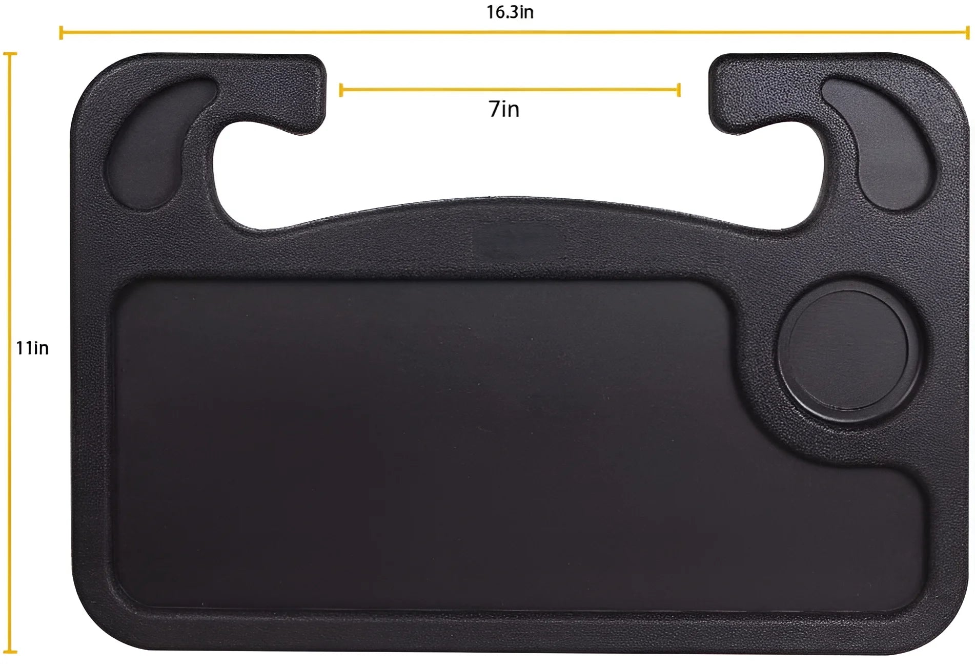 MINI-FACTORY Food Tray for Car Steering Wheel Eating Tray Desk Table for Food Drink Notebook Laptop - Black
