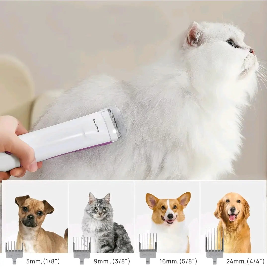 Geoorood Pet Grooming Vacuum and Brush System for Effective Shedding and Hair Removal for Dogs and Cats