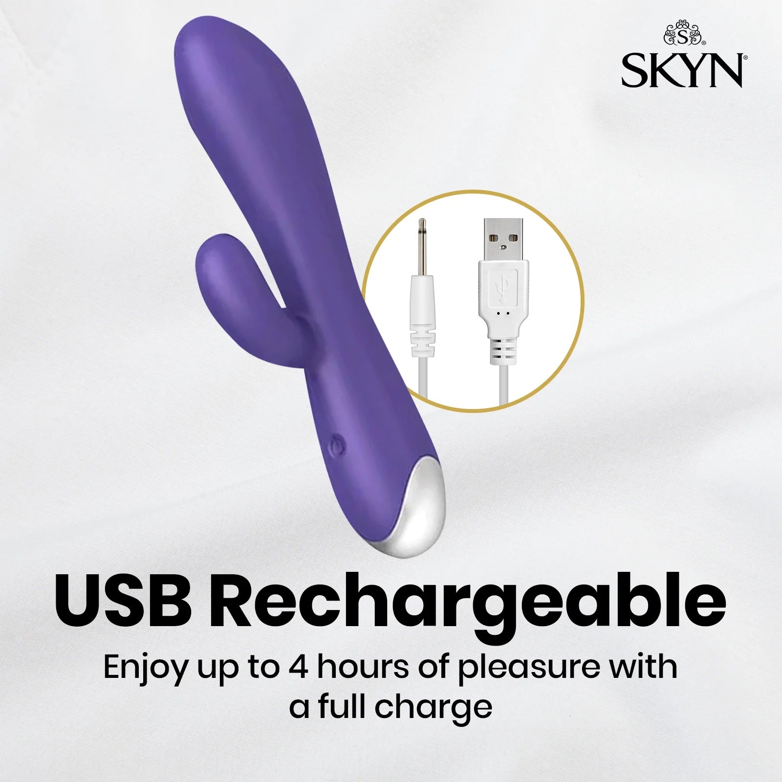 SKYN Vibes Personal Massage Wand Vibrator, 20 Speeds, Purple, 1 Count