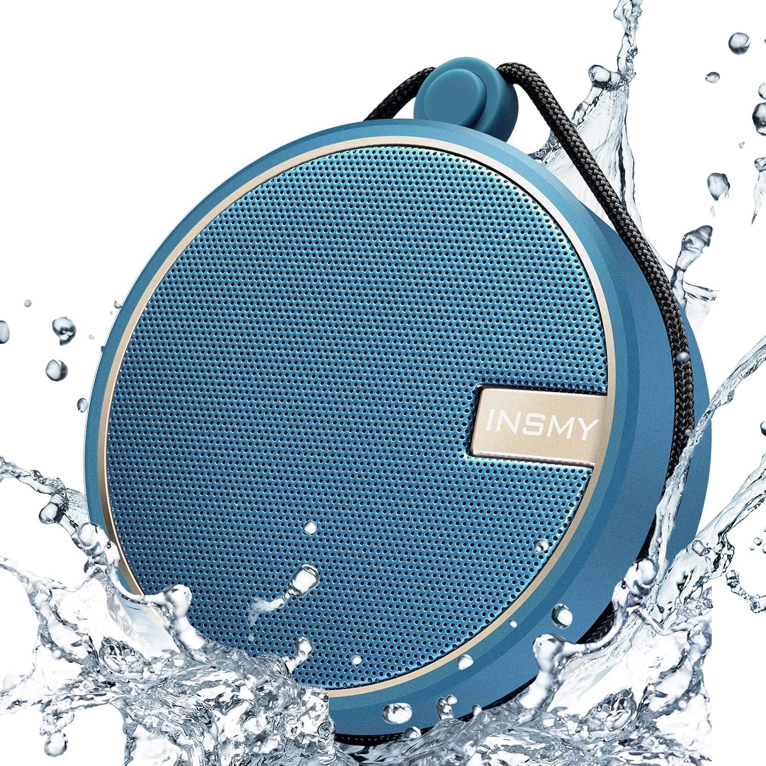 INSMY C12 IPX7 Waterproof Shower Bluetooth Speaker, Portable Small Speaker, Speakers Bluetooth Wireless Loud Clear Sound Support TF Card Suction Cup for Outdoor Kayak Canoe Beach Gift (Cashmere Pink)