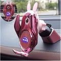 Wireless Car Charger Mount, Auto-Clamping,15W Dashboard Vent, Pink Cute Car Phone Holder Women for Iphone Samsung Andriod Phone