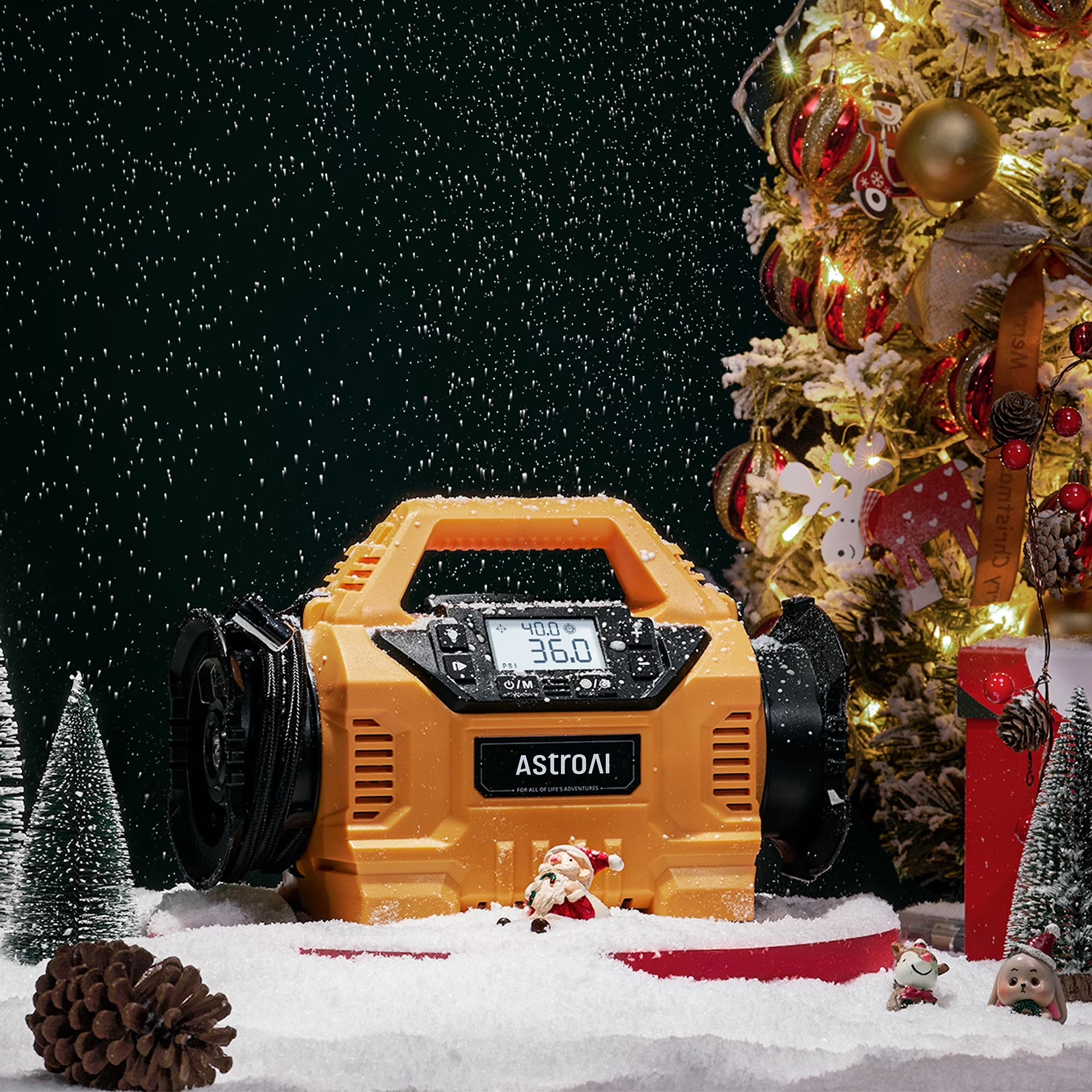 Tire Inflator 160 PSI, Cordless Air Compressor Multi Power Supply, Air Pump for Tires, Portable