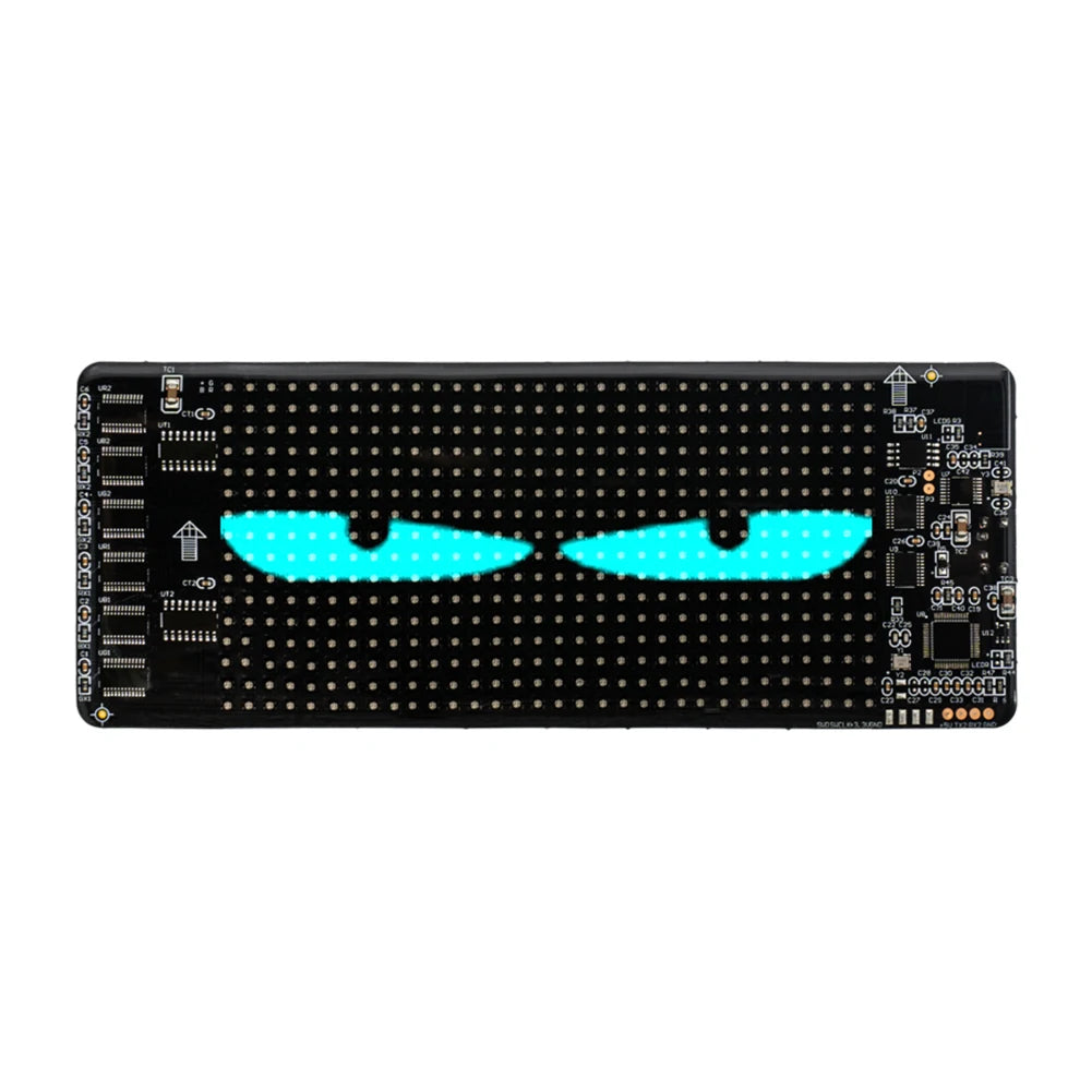 Dynamic LED Car Devil Eyes: Colorful Soft Screen with App Control for Customizable Windshield Effects