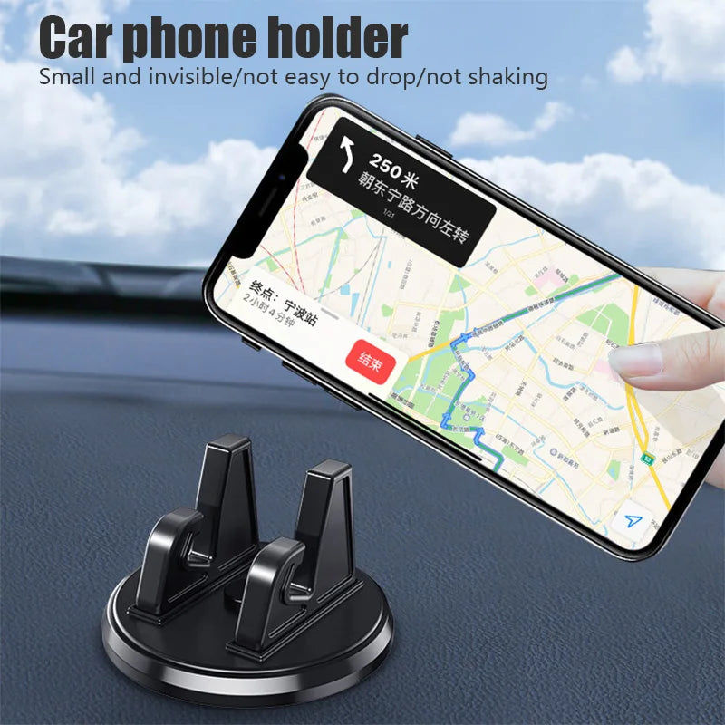 360-Degree Rotating Car Phone Holder with Anti-Slip Pad for iPhone, Samsung, Xiaomi, and Huawei - Premium Dashboard Accessory