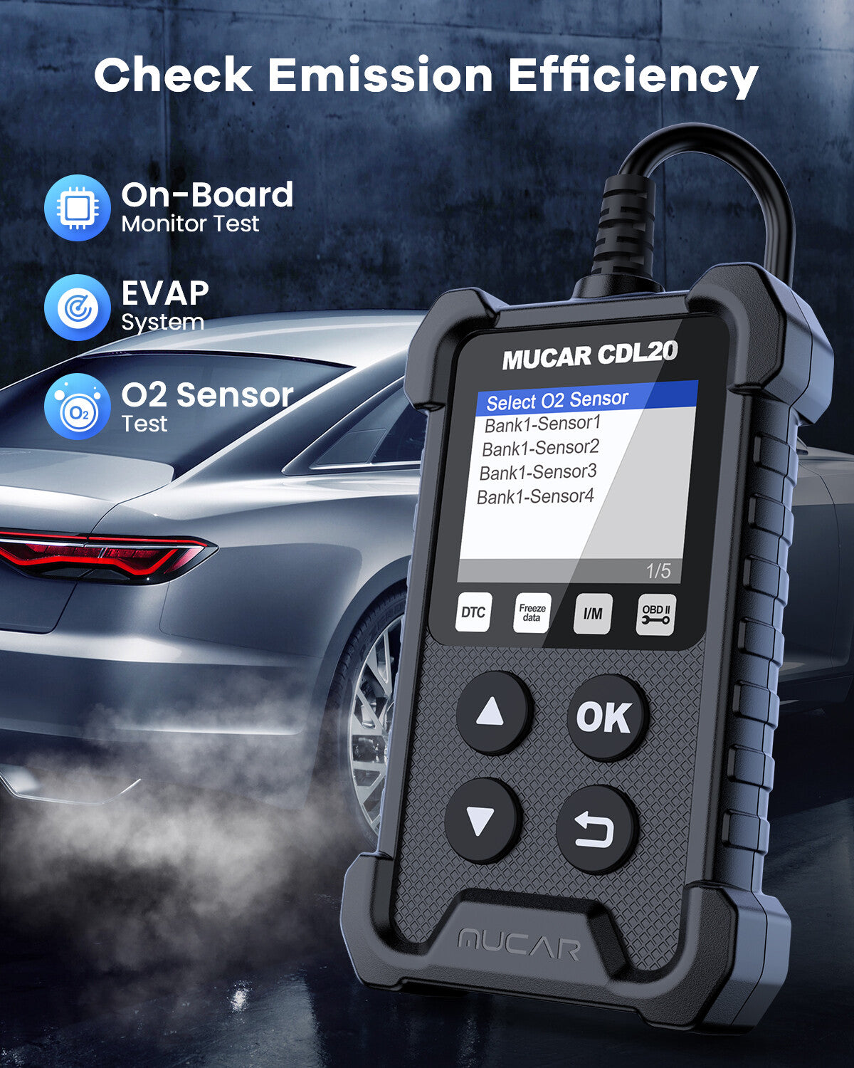 MUCAR CDL20 OBD2 CAN OBDII Auto Car Code Reader Diagnostic Scanner Tool Engine