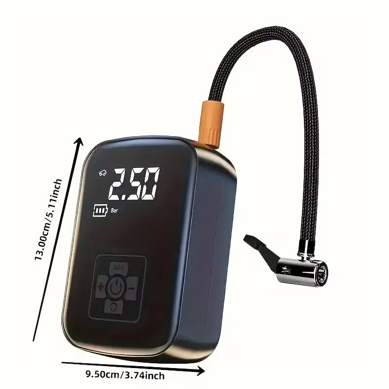 Portable Wireless Car Air Compressor - Electric Tire Inflator for Motorcycles, Bicycles, Boats, and More!