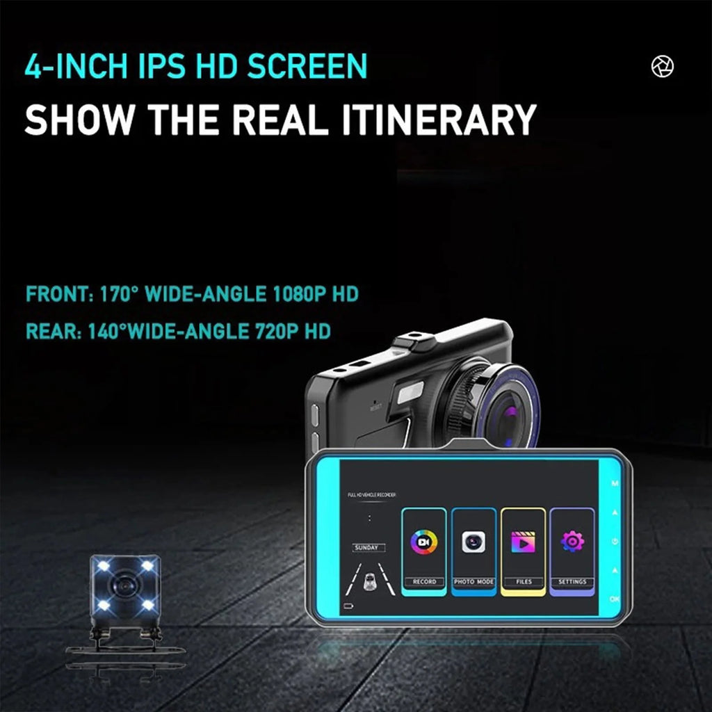 Dash Cam Front and Rear, Harpi Dash Camera for Cars, HD 1080P Backup Camera Driving Hitch Rear View Observation Systems