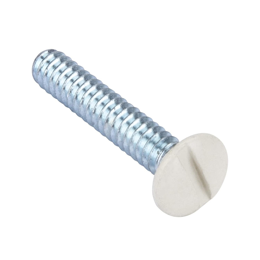 Light Almond Oval Head Milled Slot Wall Plate Screws - 3/4" Long, 6-32 Thread, 50 Pack