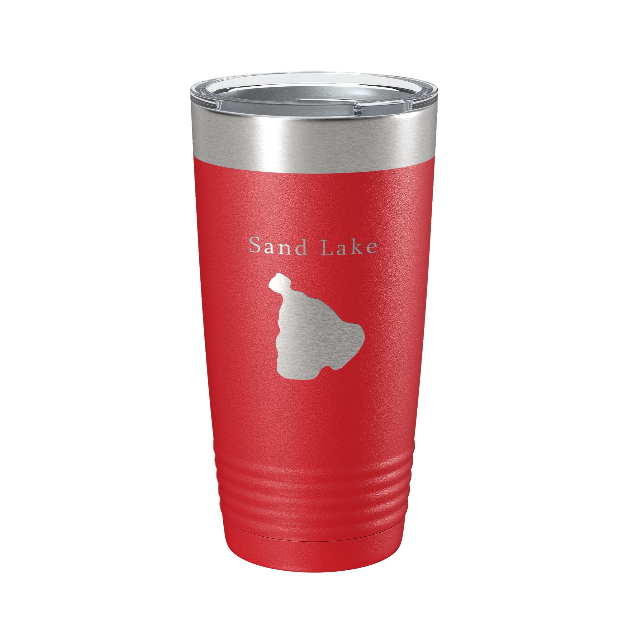 Sand Lake Map Tumbler Travel Mug Insulated Laser Engraved Coffee Cup Michigan 20 oz