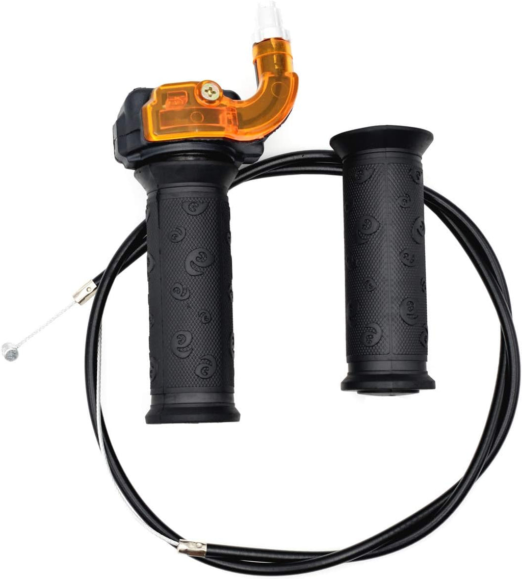7/8" 22Mm Twist Throttle Accelerator Grip and 39" Throttle Cable for 47Cc-49Cc 2-Stroke 4 Wheeler Quad Trail Bike Mini Pit Dirt ATV Quad Pocket Motorized Bike Parts