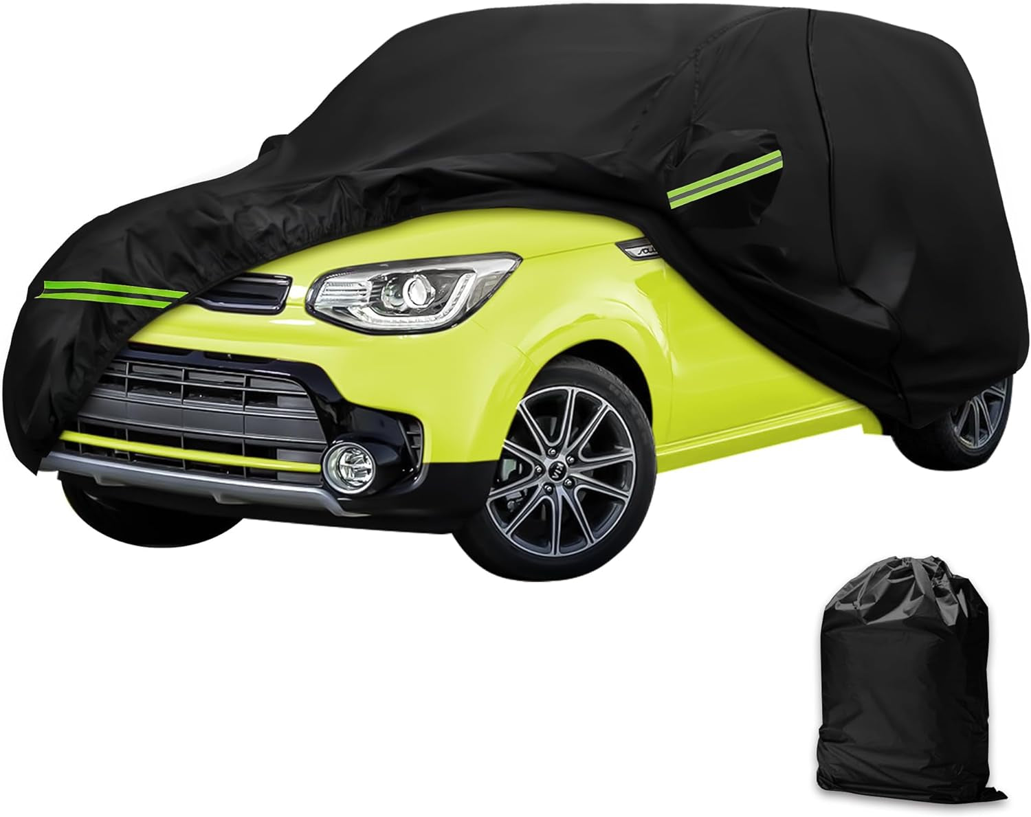 Premium Waterproof Car Cover for 1960-1980 Beetle Bug Sedan - All Weather Protection with Zipper & Windproof Bands - Black