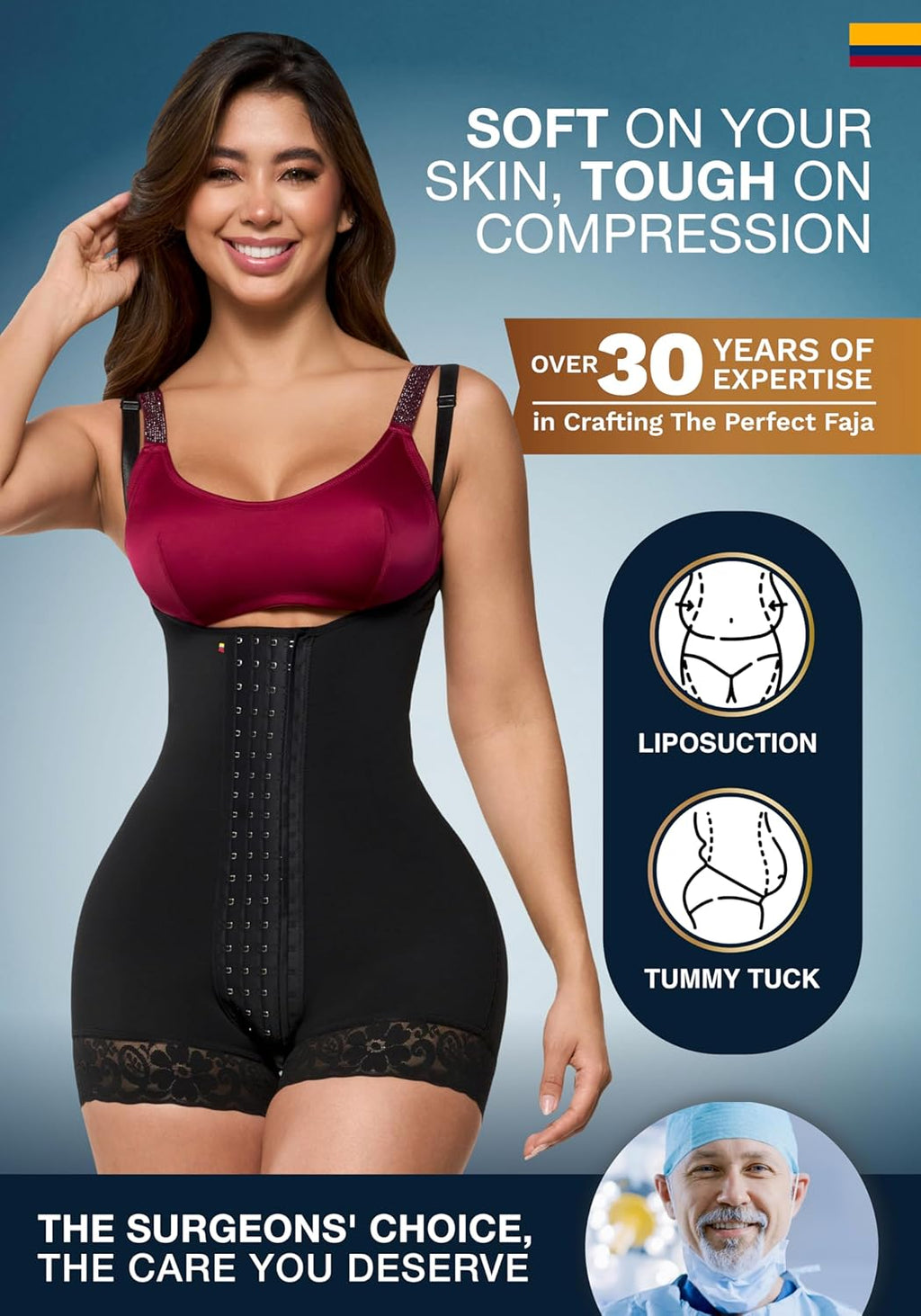 Sonryse Stage 2 Faja Tummy Tuck Compression Garment | Faja Body Shaper Shapewear for Women | Fajas Colombianas Moldeadoras