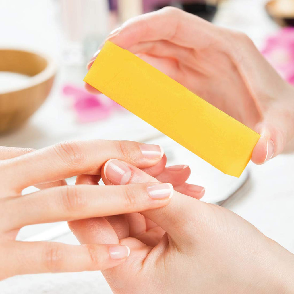 Forpro Ultra Gold Buffing Block - 240 Grit, Four-Sided Nail Buffer for Manicure & Pedicure, 20-Count, 3.75" L x 1" W x 1" H