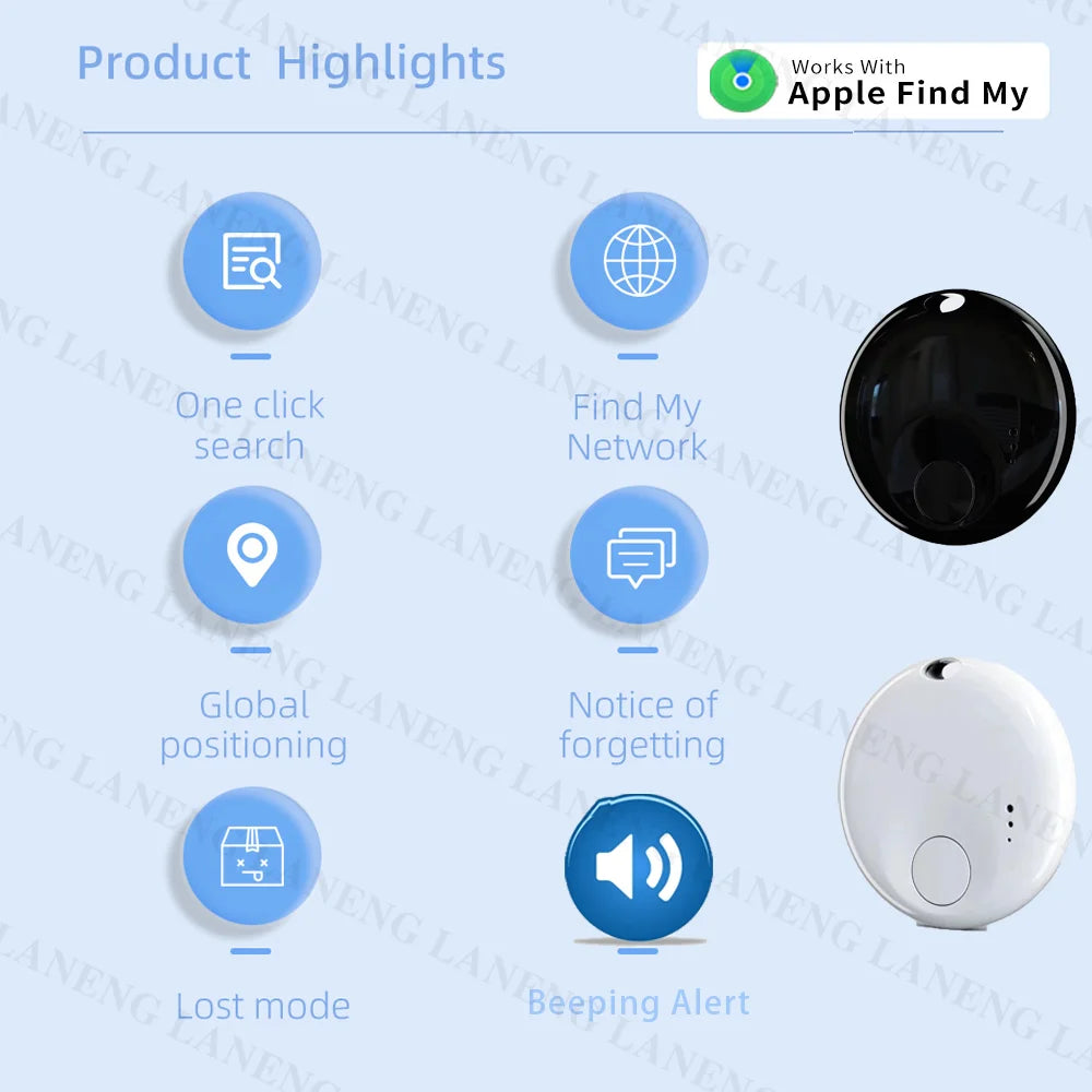 GPS IP67 MFI for Apple Tracker Smart Air Tag Child Key Pet Car Vehicle Lost Tracker Battery Life about 365 Day Bluetooth Tracker