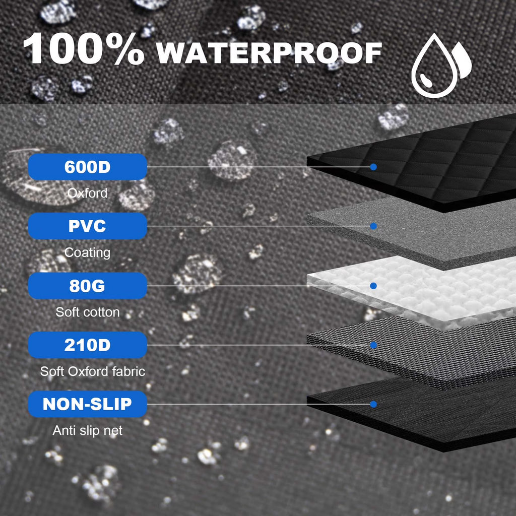 SUV Cargo Liner for Dogs, Non-Slip Water Resistant Pet Trunk Mat with Side Flaps Protector, Dog Backseat Cover for SUV Van (45" W X 76" L)