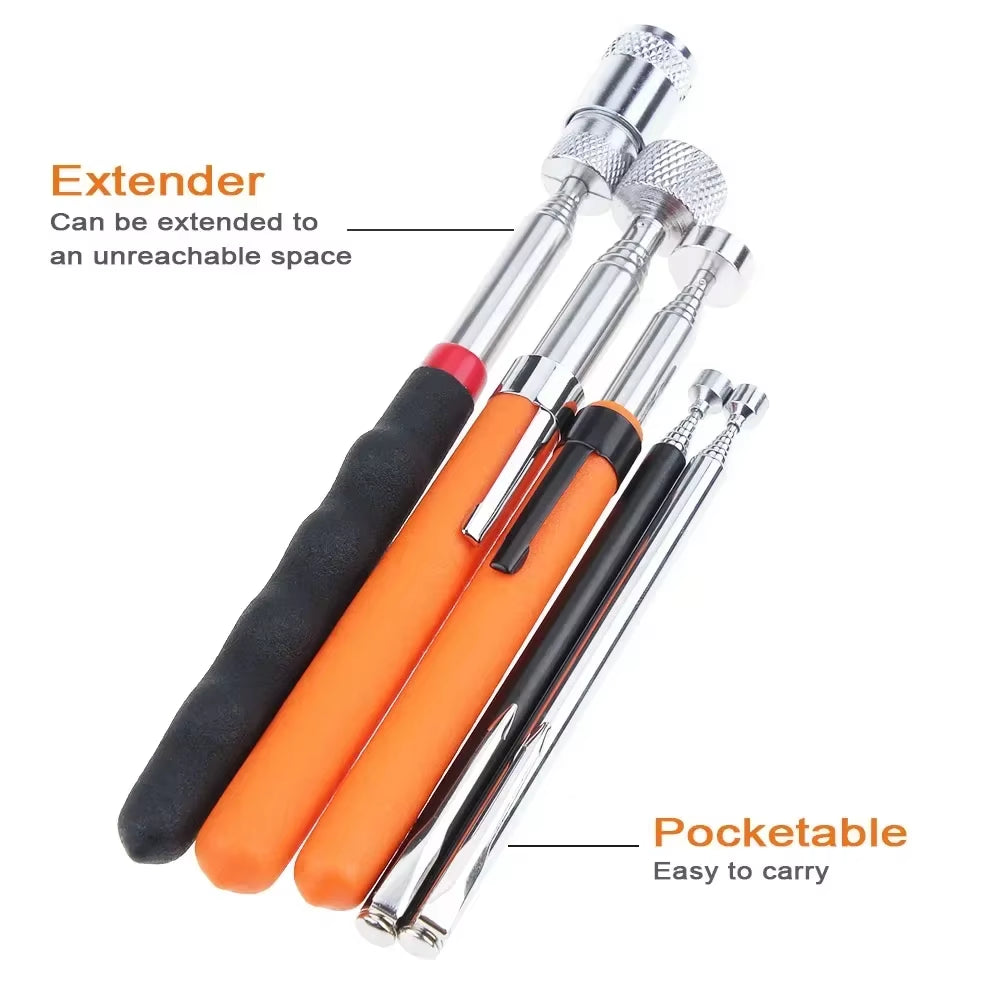 Car Mechanical Repair Tools Adjustable Angle View Pen Automotive Telescopic Detection Lens Mirrors Magnet Attractor