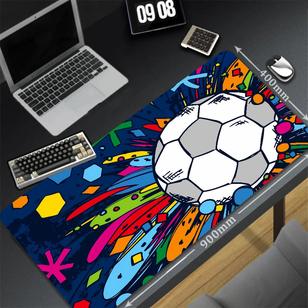 Large Anime Football Cartoon Mouse Pad - Custom Non-Slip Desk Mat for PC Gaming and Keyboard Use