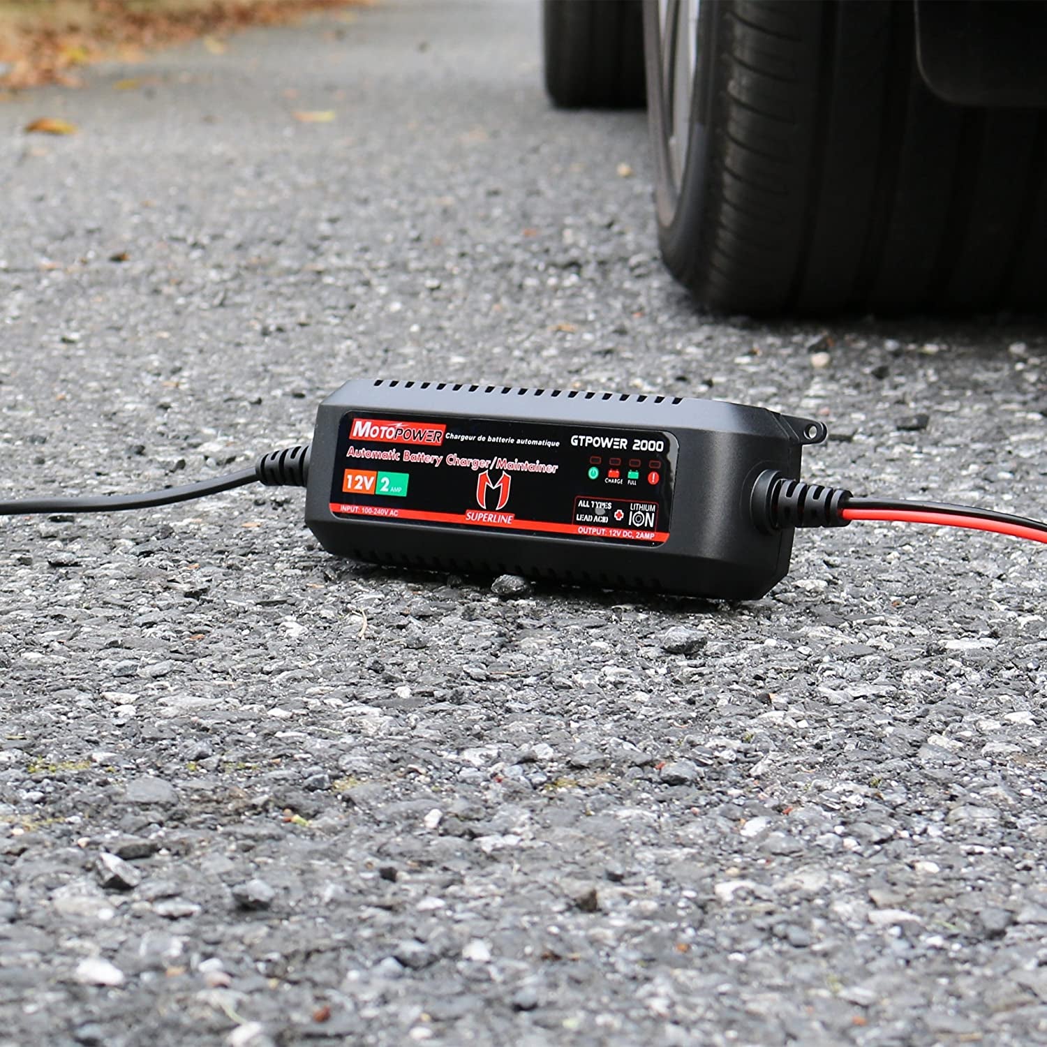 MOTOPOWER MP00207A 12V 2Amp Automatic Battery Charger Maintainer