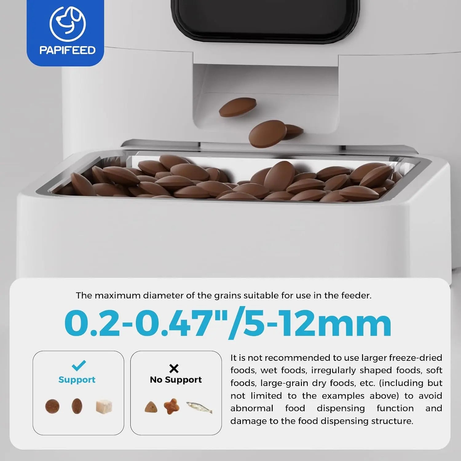 5G WiFi Automatic Cat Feeder: Smart Pet Food Dispenser with Slow Feeding Mode, Detachable Design for Easy Cleaning, Compatible with Alexa, Adjustable for 1-30 Meals per Day (6L/25 Cup Capacity)