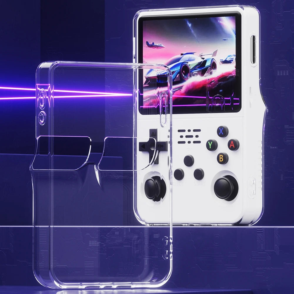 Transparent TPU Protective Case for ANBERNIC R36S Handheld Game Console - Drop-Proof Soft Shell Cover for Gaming Accessories