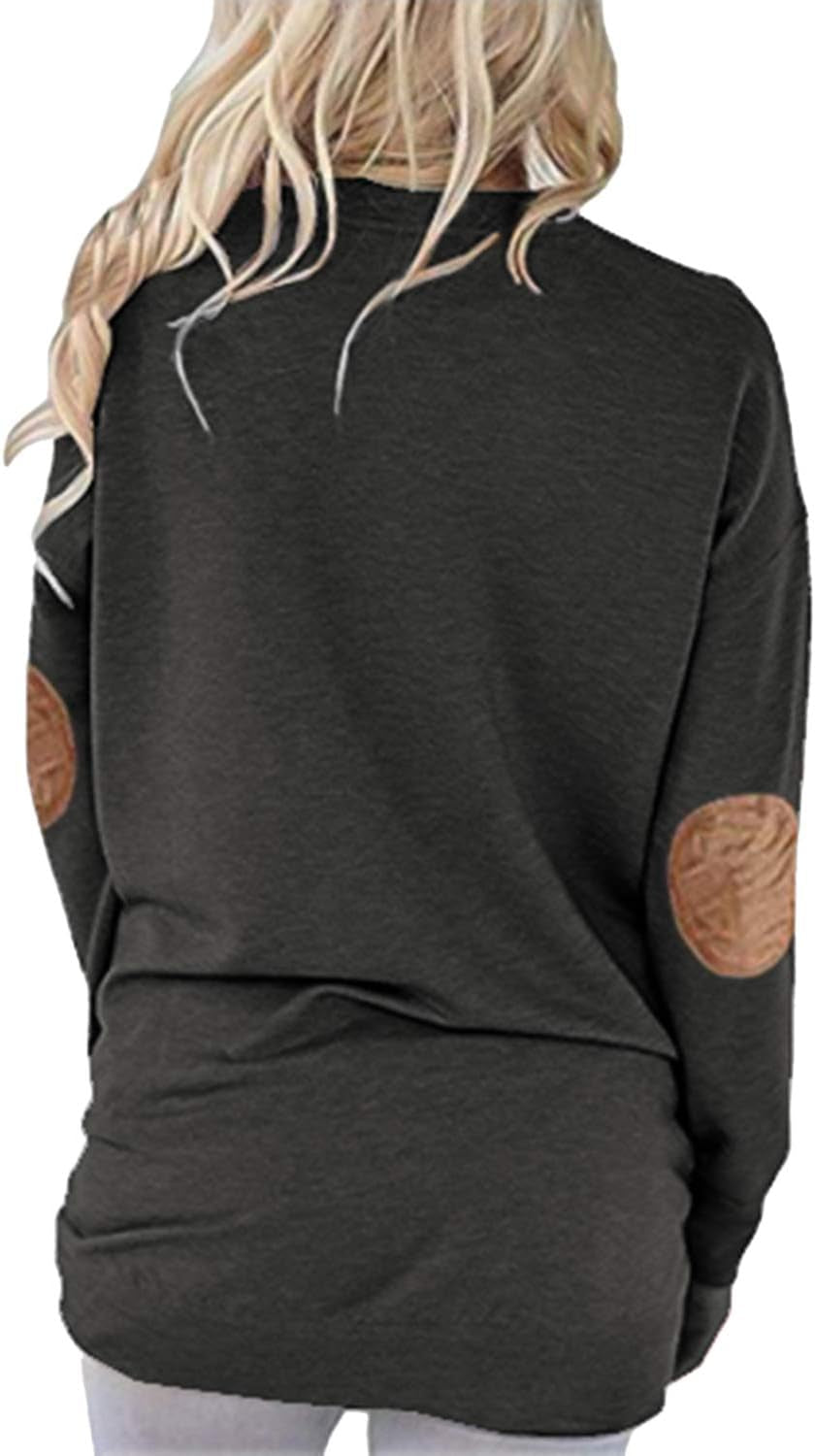 Pink Queen Women'S Mama Bear Shirt Long Sleeve Patches Pockets Top Black Size S