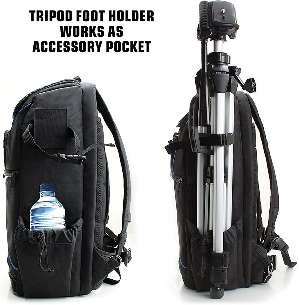 USA Gear Camera Backpack for Photographers Dslr/Slr/Mirrorless Camera Bag with Laptop Slot, Rain Cover, Tripod Holder