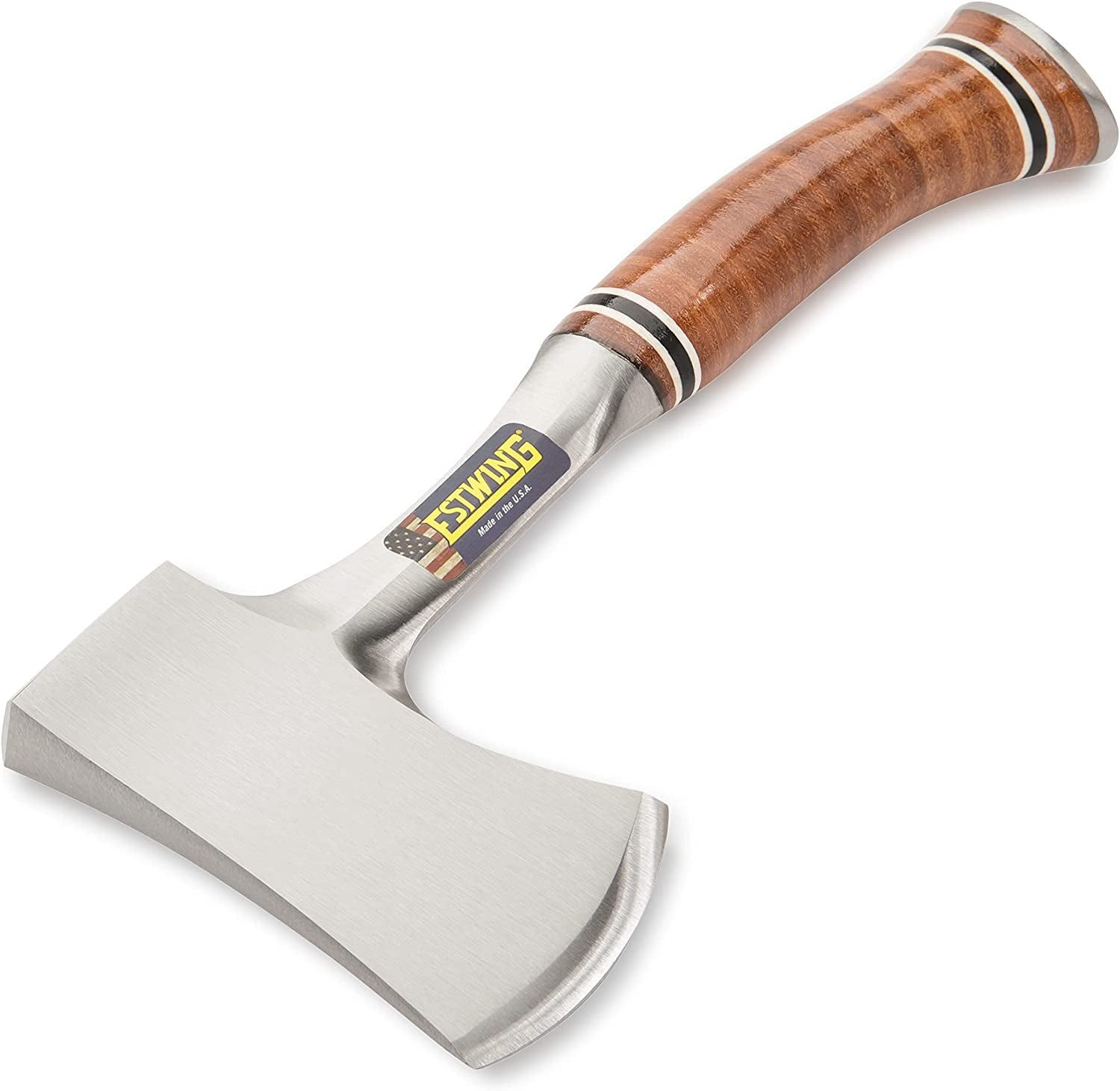 ESTWING 12" Sportsman's Axe - Durable Camping Hatchet with Forged Steel & Leather Grip - E14A