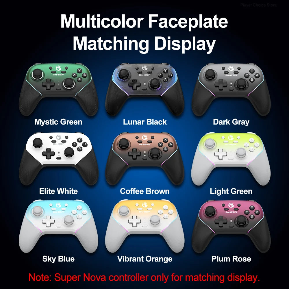 Gamesir Magnetic Faceplate for Super Nova Controller - Customizable Multicolor Front Cover Gaming Accessory