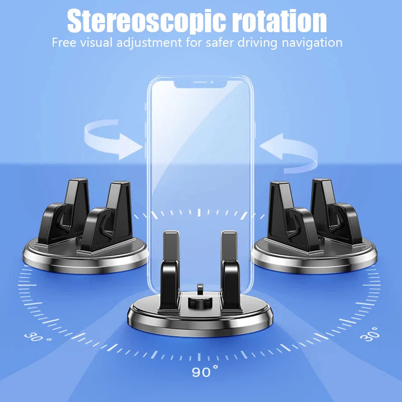 360-Degree Rotating Car Phone Holder with Anti-Slip Pad for iPhone, Samsung, Xiaomi, and Huawei - Premium Dashboard Accessory