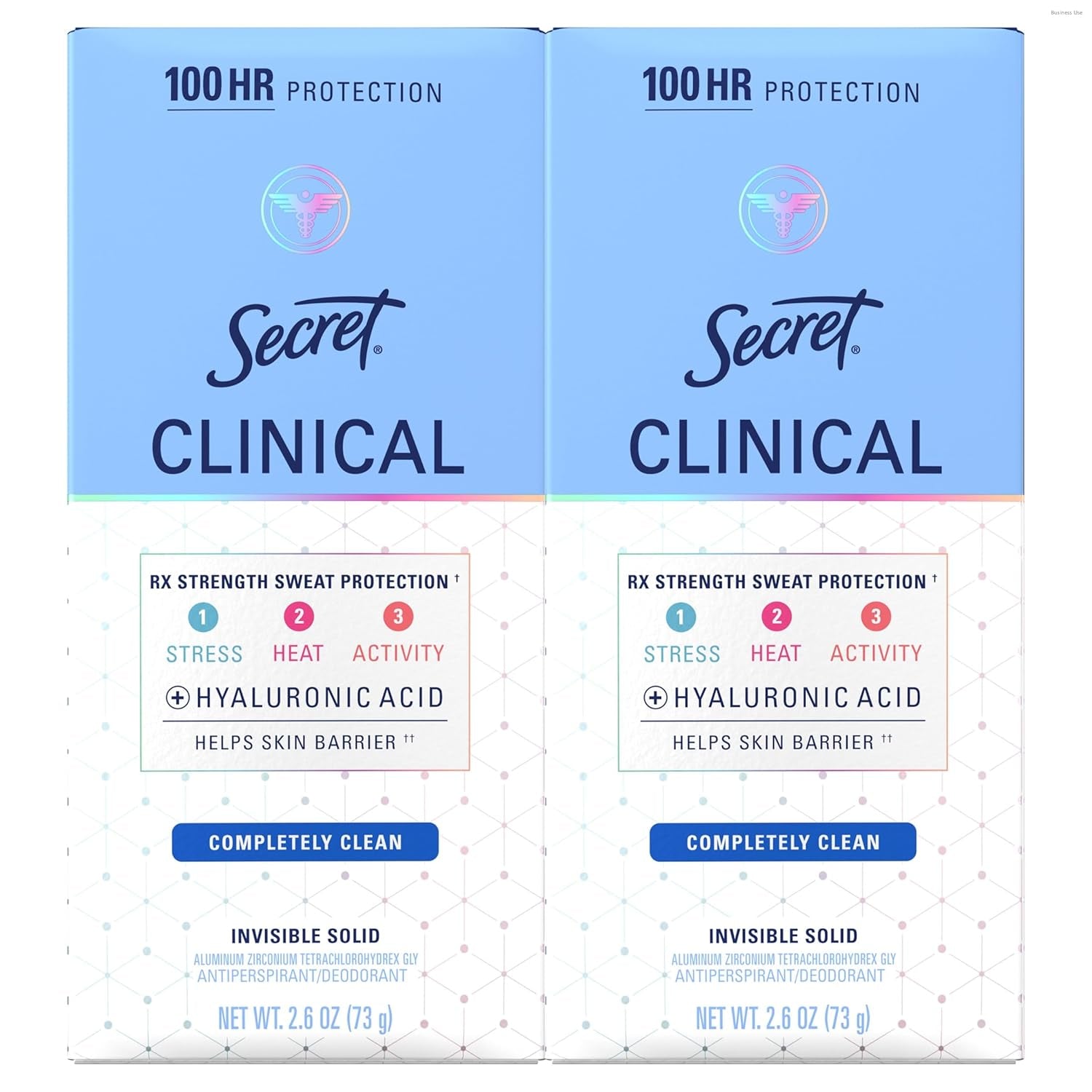 Secret Clinical Strength Antiperspirant Deodorant for Women - 100HR Sweat & Odor Protection, 3X Stress Defense, Clean Lavender Scent with Hyaluronic Acid, 2.6 Oz