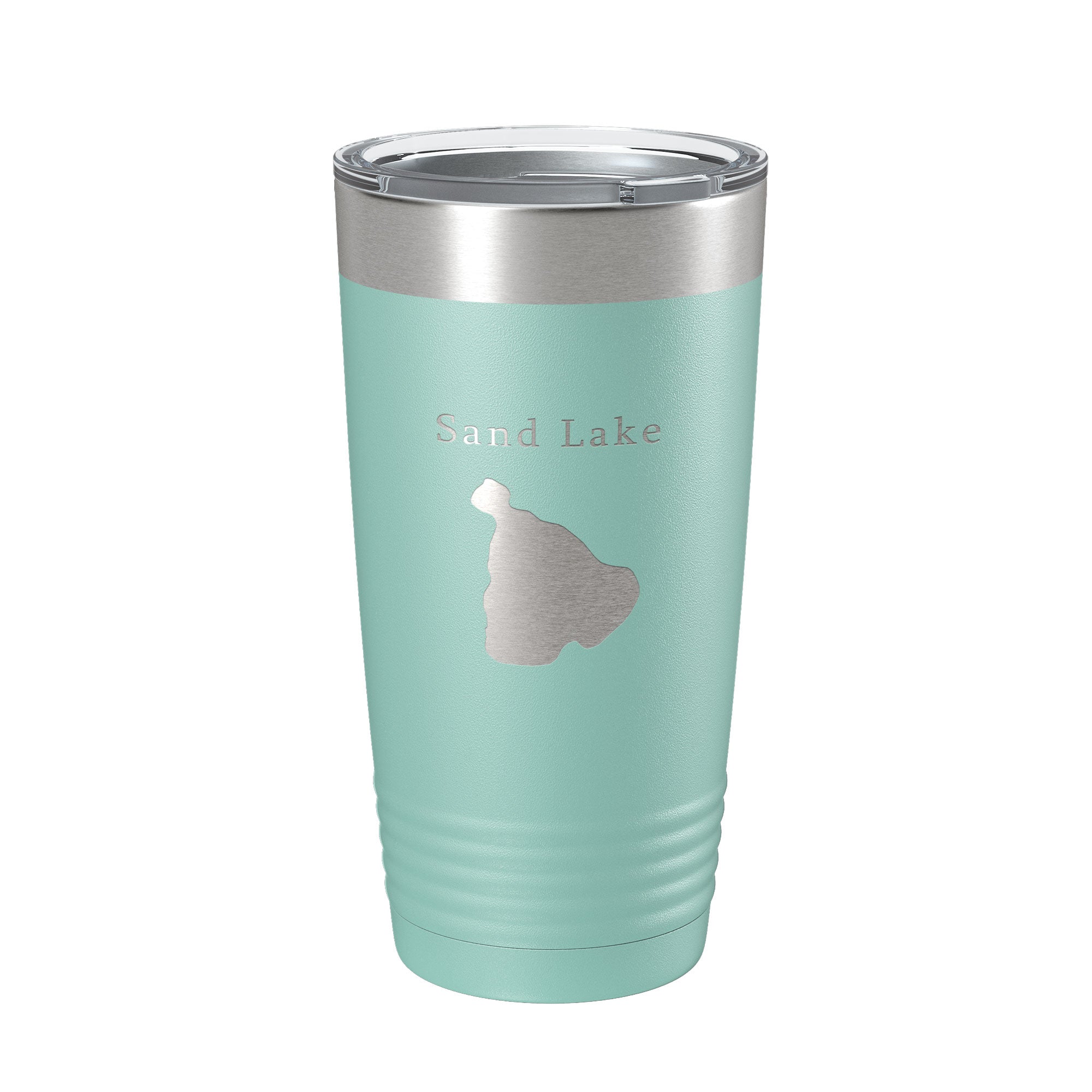 Sand Lake Map Tumbler Travel Mug Insulated Laser Engraved Coffee Cup Michigan 20 oz