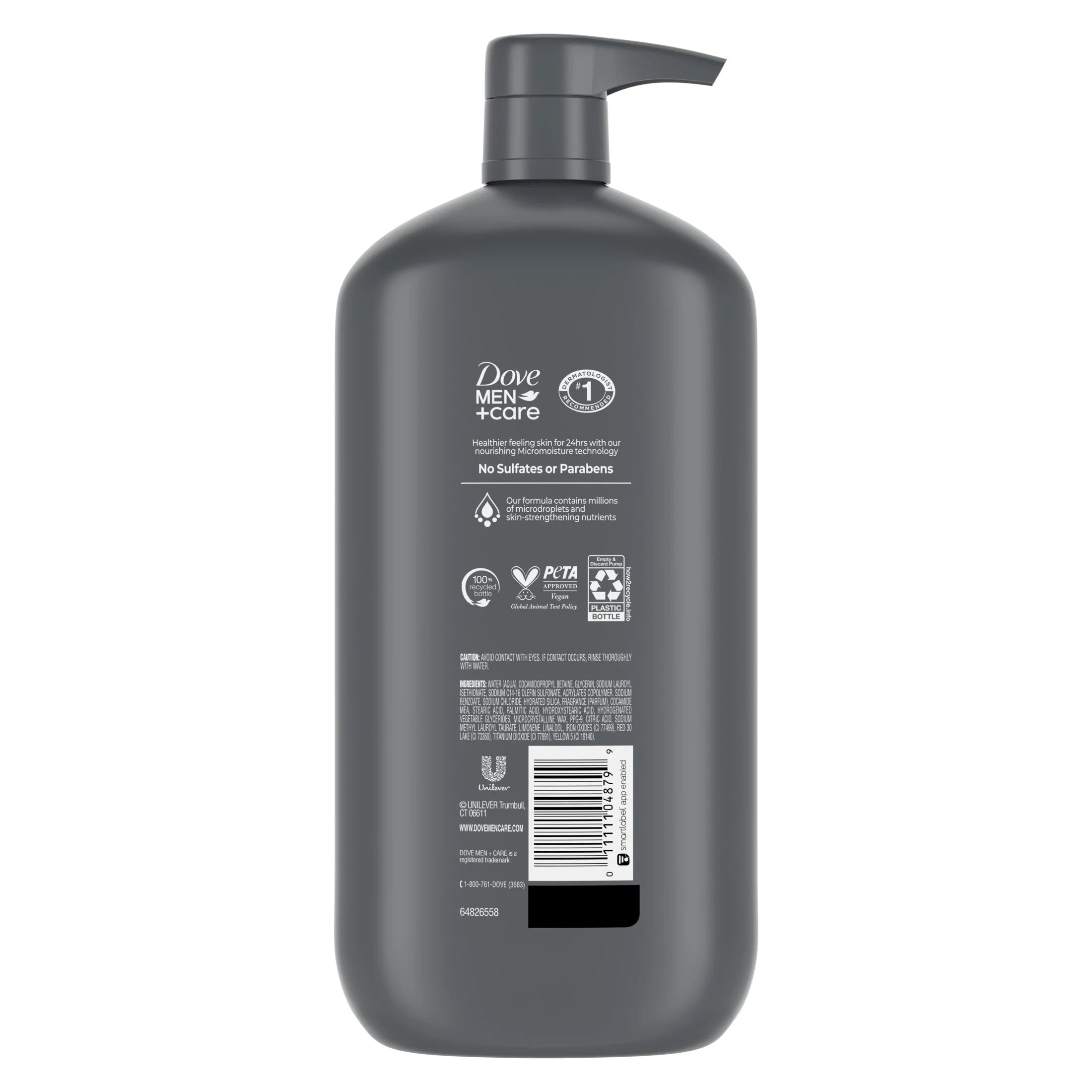 Men+Care Exfoliating Deep Clean Face & Body Wash for Men, Citrus + Cedarwood, 30 Oz