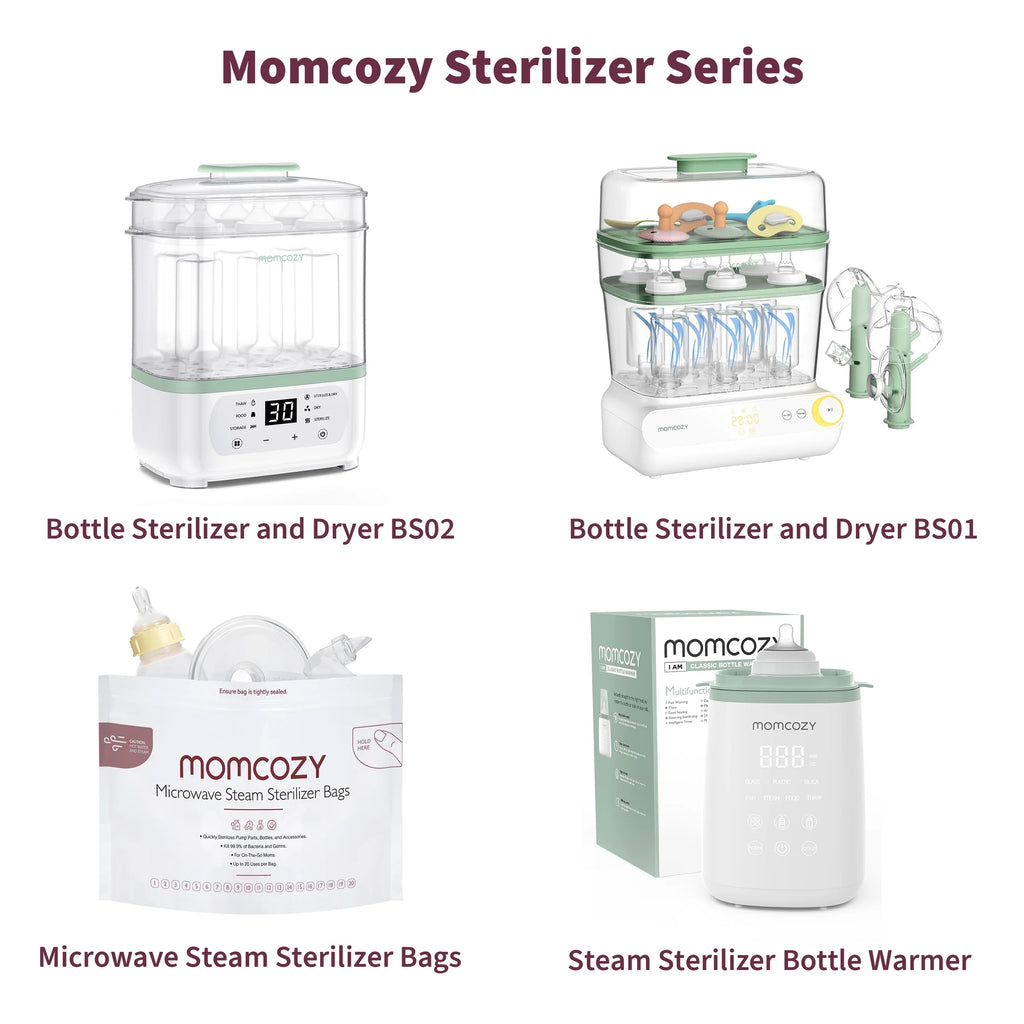 Momcozy 3 Layers Large Bottle Sterilizer and Dryer, Fast Sterilize and Dry