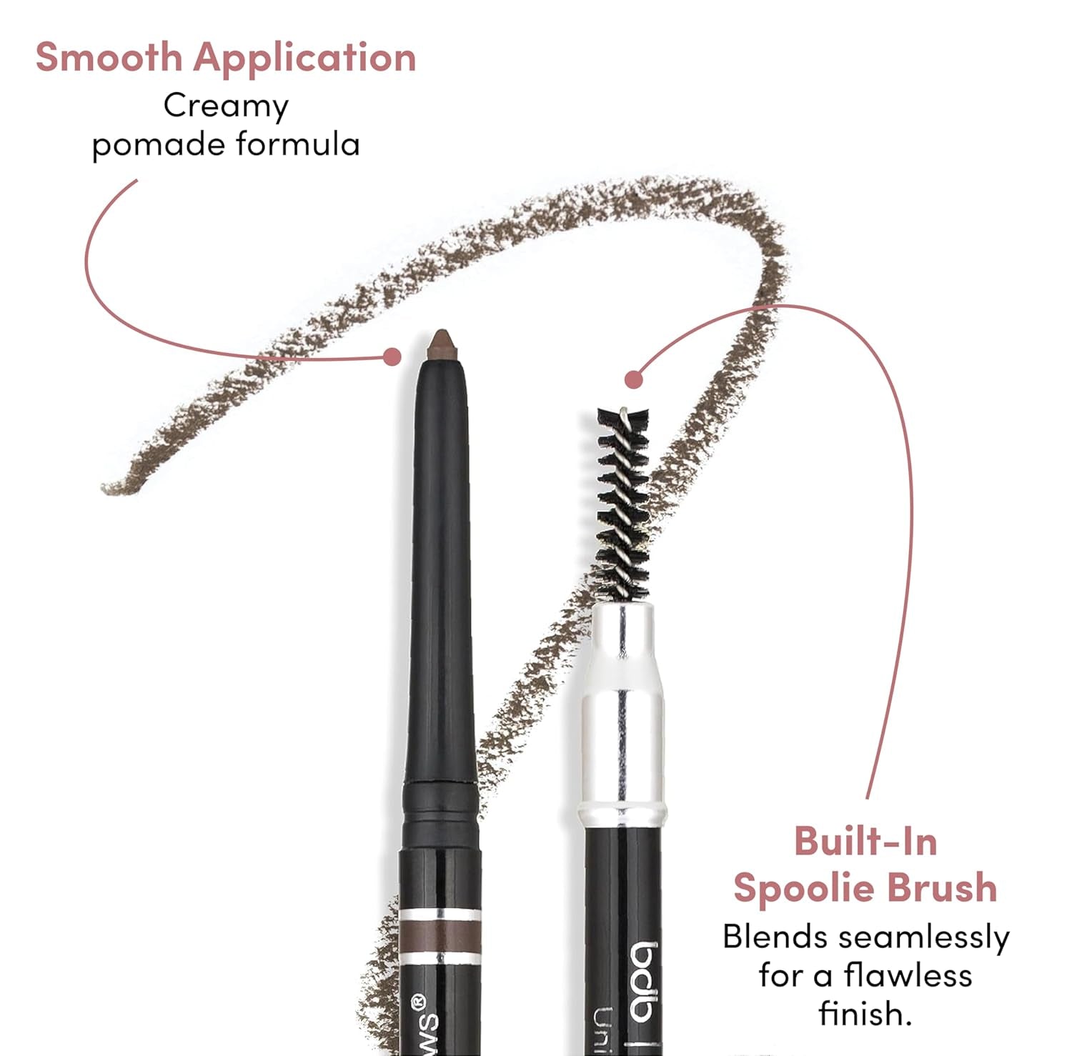 Billion Dollar Brows Universal Eyebrow Pencil – Dual-Ended Design with Precision Tip & Spoolie, Matte Finish, Waterproof, Easy to Use, Vegan & Cruelty-Free for Perfectly Defined Brows